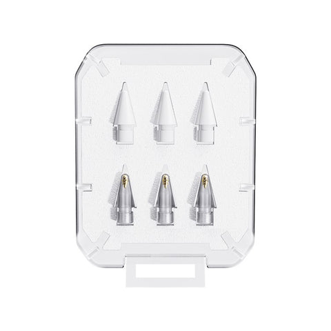 ESSAGER 3Pcs POM + 3Pcs PC Capacitive Pen Tip Set Replacement Pencil Tips for Drawing Writing Stylus Fine Nibs