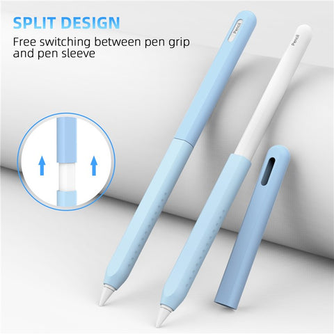 STOYOBE For Apple Pencil Pro / Pencil (2nd Generation) Silicone Sleeve Anti-Drop 2-Piece Pencil Protective Cover