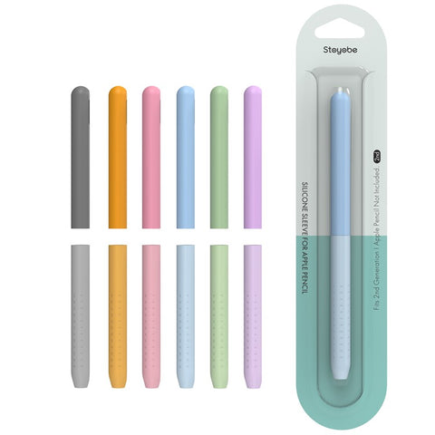 STOYOBE For Apple Pencil Pro / Pencil (2nd Generation) Silicone Sleeve Anti-Drop 2-Piece Pencil Protective Cover