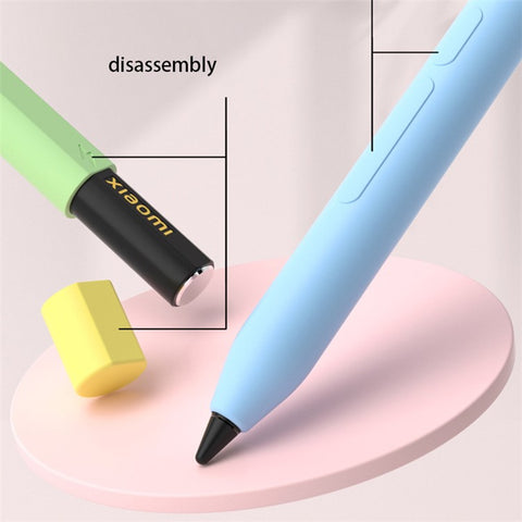 For Xiaomi Smart Pen (3rd Generation) Protective Sleeve Contrast Color Stylus Pen Cover with Dual Pen Caps