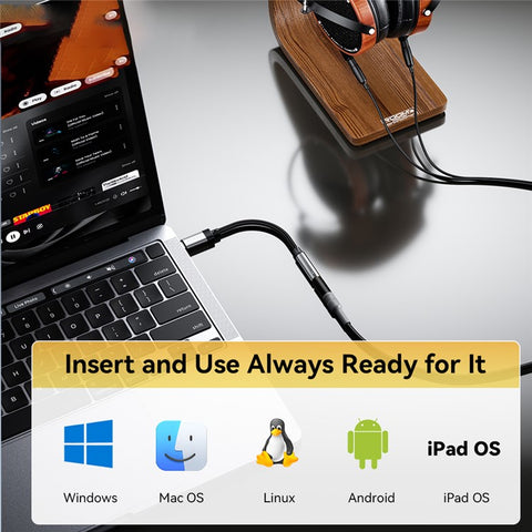 ESSAGER Type-C Male to 3.5mm Female Headphone Connection Audio Adapter Cable