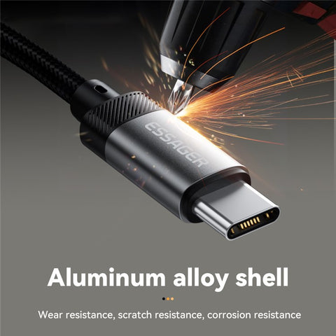 ESSAGER Type-C Male to 3.5mm Female Headphone Connection Audio Adapter Cable