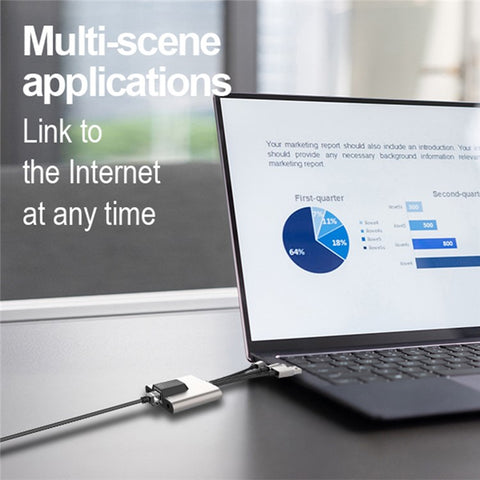 NK-1056S iP  /  USB-A  /  Type-C 3-in-1 Ethernet Adapter with 3.5mm Audio Jack for Windows / Mac OS / Phone / Pad