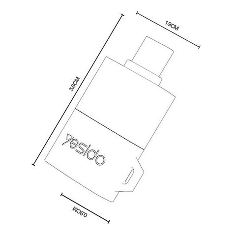 YESIDO GS37 Type-C TF Card Reader Tablet Phone Laptop Memory Card Reader with Lanyard