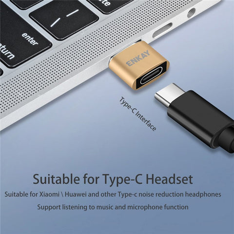 ENKAY HAT PRINCE ENK-AT105 USB Male to Type-C Female Adapter Connector Support Fast Charge Data Transfer