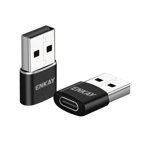 ENKAY HAT PRINCE ENK-AT105 USB Male to Type-C Female Adapter Connector Support Fast Charge Data Transfer