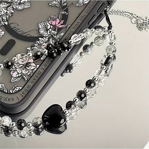 Phone Case Strap Bear Heart Design Strawberry Charm Bracelet Lanyard Multi-Scene Use