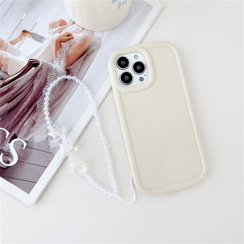 30cm Acrylic Clear Phone Case Lanyard Beaded Phone Chain Strap Mobile Accessories