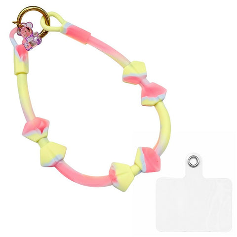 Silicone Butterfly Wrist Strap with Tether Tabs Cell Phone Cases Lanyard