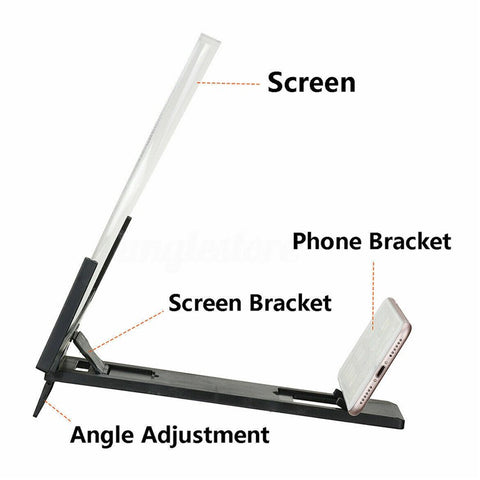 F3 14-inch Phone Screen Magnifier HD Movie Viewing Screen Videos Magnifying Foldable Stand
