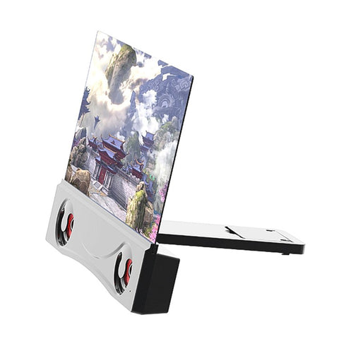 12 inch 3D Mobile Phone Screen Amplifier Foldable HD Acrylic Phone Video Magnifying Glass with Stereo Bluetooth-compatible Speaker