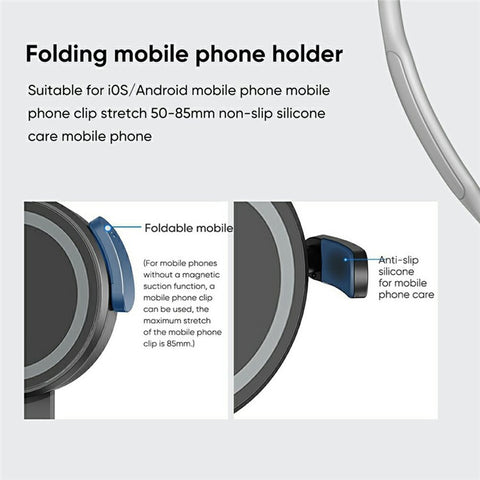 SCS-NH001 Magnetic Neck Phone Holder 360-Degree Rotation Hand Free POV Flexible Phone Neck Mount