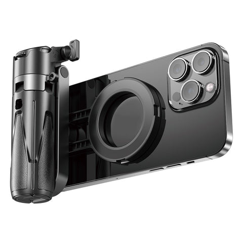 P15-C 2 In 1 Magnetic Phone Holder Telescopic Selfie Stick Portable Tripod Stand with G Style RGB Pocket Light