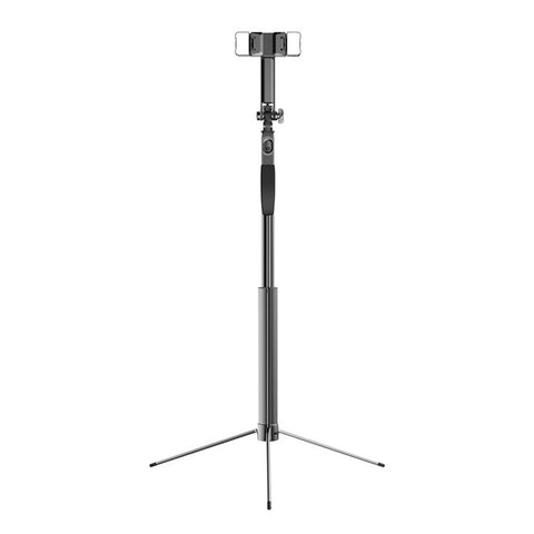 A21S Multifunction Cell Phone Clip Tripod Stand Selfie Stick Gimbal Stabilizer Tripod with Remote Control and Fill Light for Video Recording / Vlogging / Live Streaming