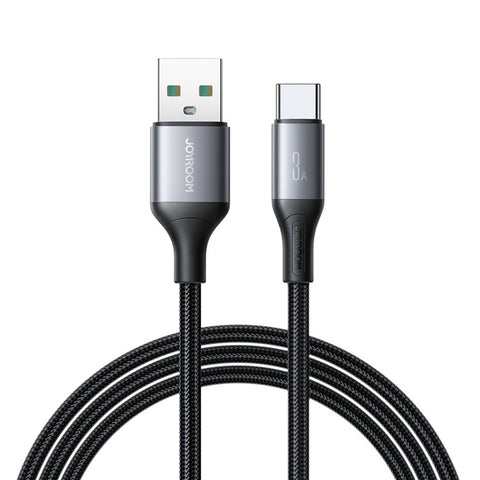 JOYROOM S-A28 2m USB-A to Type-C Cable 3A Fast Charging Nylon Braided Data Cord