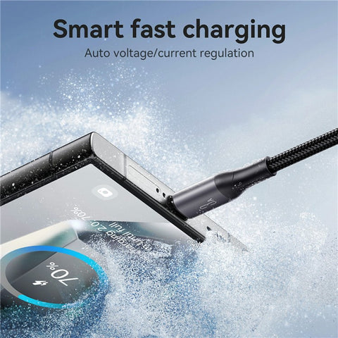 JOYROOM S-A28 2m USB-A to Type-C Cable 3A Fast Charging Nylon Braided Data Cord