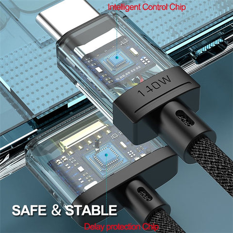 ENKAY 2m PD 140W Compatible with MagSafe 3 USB-C to Magnetic Charging Cable for MacBook