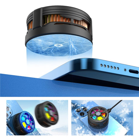 Q6 Qi2 Certified Magnetic Wireless Charger Smartphone TEC Cooling Fan with RGB Light