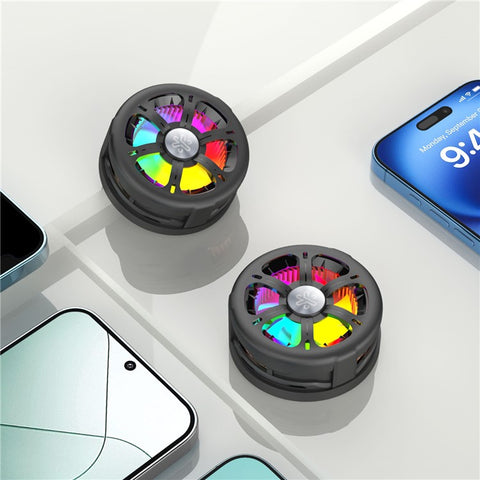 Q6 Qi2 Certified Magnetic Wireless Charger Smartphone TEC Cooling Fan with RGB Light