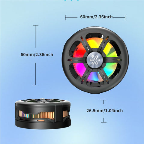 Q6 Qi2 Certified Magnetic Wireless Charger Smartphone TEC Cooling Fan with RGB Light