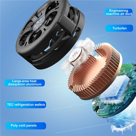 Q6 Qi2 Certified Magnetic Wireless Charger Smartphone TEC Cooling Fan with RGB Light