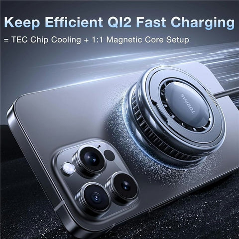 TORRAS Wireless Magnetic Charger 15W Fast Cooling Charger with 360° Rotating Stand