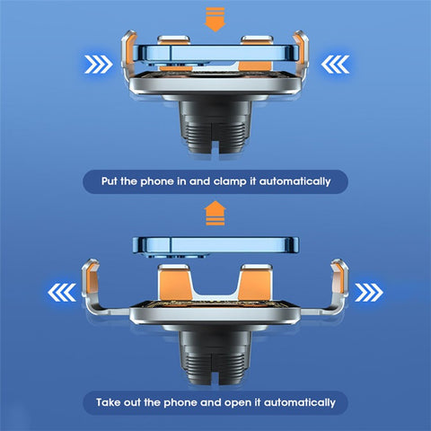 C10 Infrared Sensor Transparent Car Air Vent Wireless Charger 15W Fast Charger Phone Mount Holder for Car Navigation