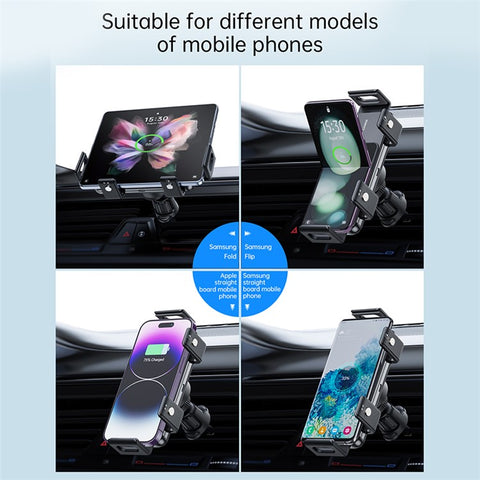 S20A For Samsung Folding Screen Mobile Phone Bracket Car Air Vent Wireless Charger