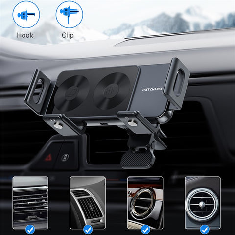 S20A For Samsung Folding Screen Mobile Phone Bracket Car Air Vent Wireless Charger