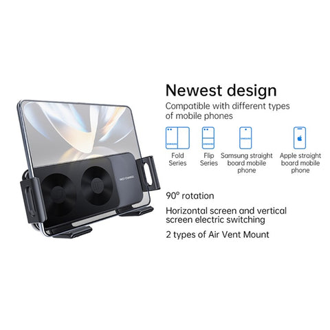 S20A For Samsung Folding Screen Mobile Phone Bracket Car Air Vent Wireless Charger