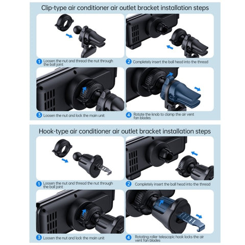 S20A For Samsung Folding Screen Mobile Phone Bracket Car Air Vent Wireless Charger