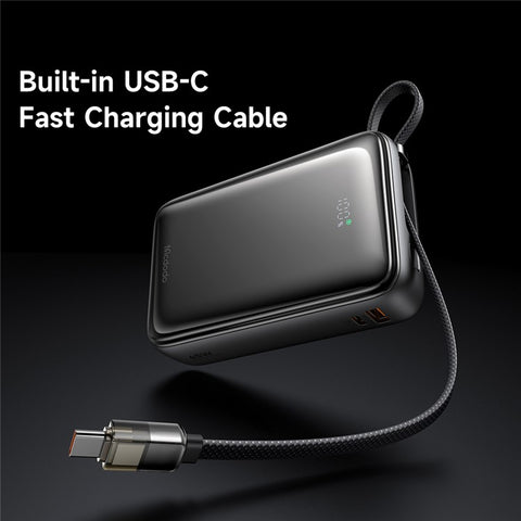 MCDODO MC-6370 MDD Freekit Series USB-C Cable Power Bank 20000mAh Digital Display 65W USB-A + USB-C Ports Phone Charger