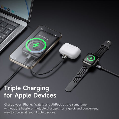 MCDODO MC-6320 MDD Freekit Series USB-C Cable 10000mAh Power Bank for Apple Watch AirPods Phone Magnetic Wireless Charging Stand