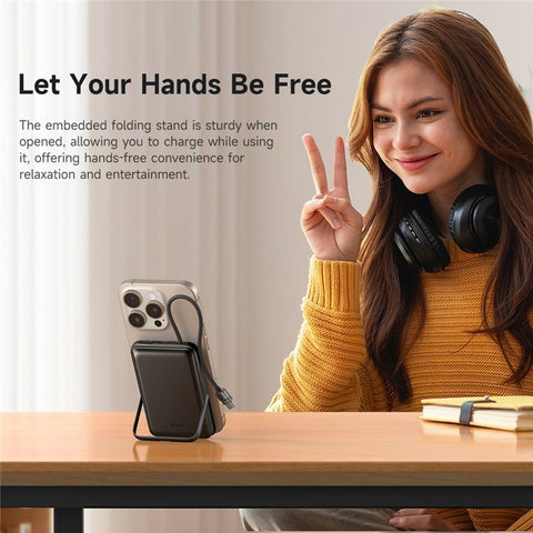 MCDODO MC-6320 MDD Freekit Series USB-C Cable 10000mAh Power Bank for Apple Watch AirPods Phone Magnetic Wireless Charging Stand