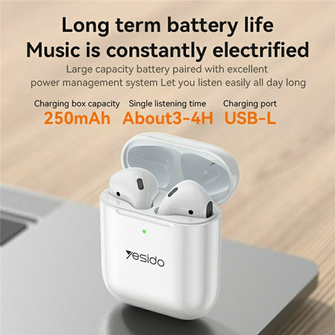 YESIDO CG10 5 in 1 10000mAh Power Band Set with TWS Earbuds / Wall Charger / Cable / USB Drive