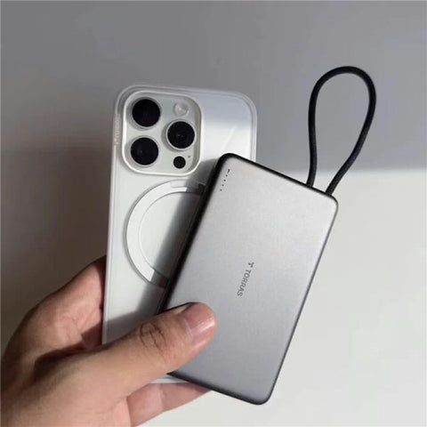 TORRAS Mini Power Bank 10000mAh Built-In Type-C Cable 22.5W PD Fast Charging Portable Charger