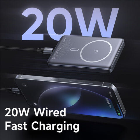 MCDODO MC-4651 20W 10000mAh Power Bank Magnetic Wireless Charging Ultra-Thin Metal Portable Phone Charger