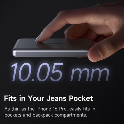 MCDODO MC-4641 5000mAh Metal Ultra-Thin Magnetic Wireless Power Bank 20W Fast Charging USB-C Input / Output