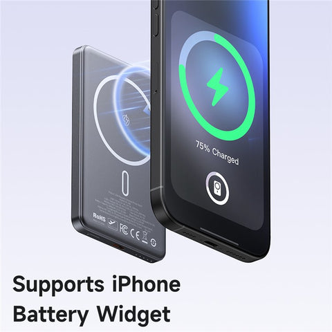 MCDODO MC-4641 5000mAh Metal Ultra-Thin Magnetic Wireless Power Bank 20W Fast Charging USB-C Input / Output