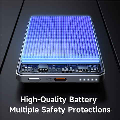 MCDODO MC-4641 5000mAh Metal Ultra-Thin Magnetic Wireless Power Bank 20W Fast Charging USB-C Input / Output
