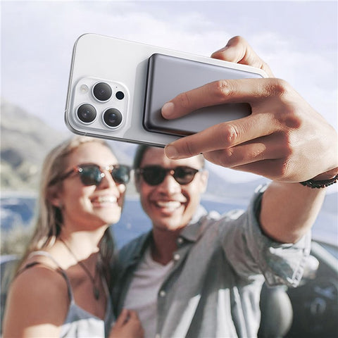 MCDODO MC-4641 5000mAh Metal Ultra-Thin Magnetic Wireless Power Bank 20W Fast Charging USB-C Input / Output