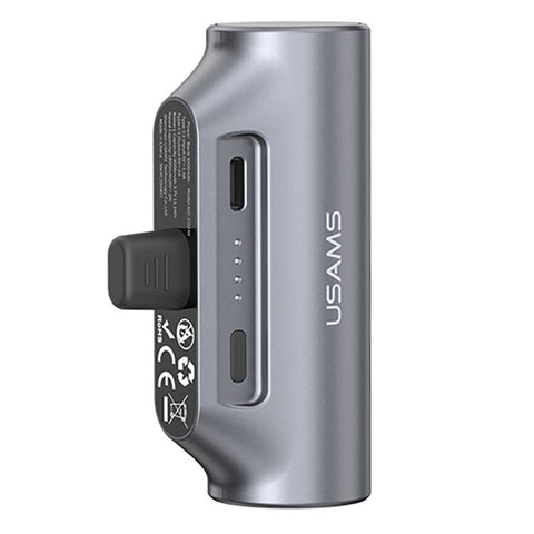 USAMS CD248 PB79 Mini Power Bank 3000mAh Type-C Plug Portable Charger Emergency Charging for Phones