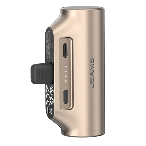 USAMS CD248 PB79 Mini Power Bank 3000mAh Type-C Plug Portable Charger Emergency Charging for Phones