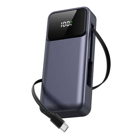 DUZZONA For Universal  P1 10000mAh 22.5W Portable Power Bank with Retractable Charging Cable
