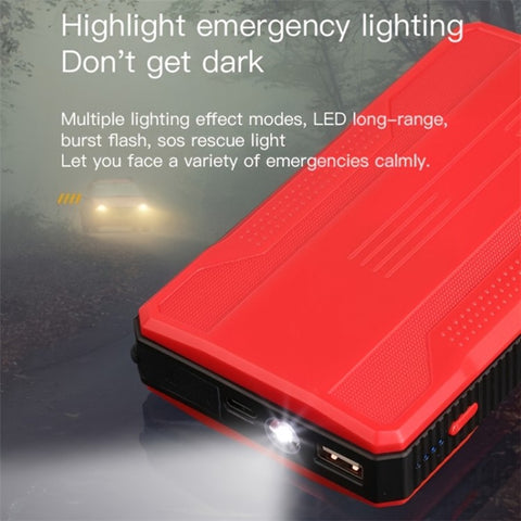 R23 Car Emergency Starter 6000mAh Power Bank External Battery Pack Portable Phone Charger with LED Light