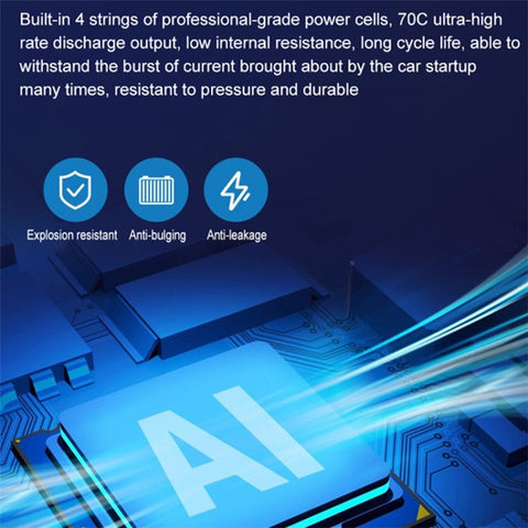 8000mAh 35C Car Jump Starter Air Pump Inflator Emergency Battery Power Bank LED Light, Smart Battery Clip Cable