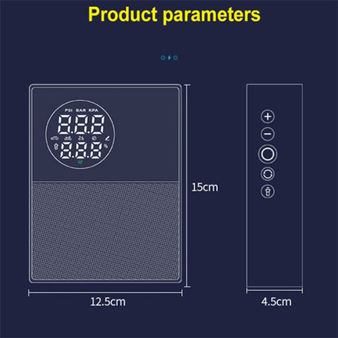 8000mAh 35C Car Jump Starter Air Pump Inflator Emergency Battery Power Bank LED Light, Smart Battery Clip Cable