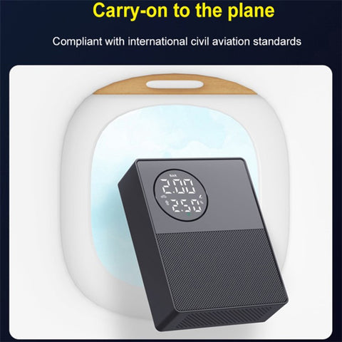 6000mAh 35C Car Jump Starter Air Inflator Power Bank Emergency Battery Charger with Light, Standard Battery Clip Cable