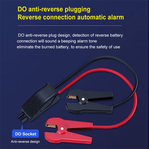 6000mAh 35C Car Jump Starter Air Inflator Power Bank Emergency Battery Charger with Light, Standard Battery Clip Cable