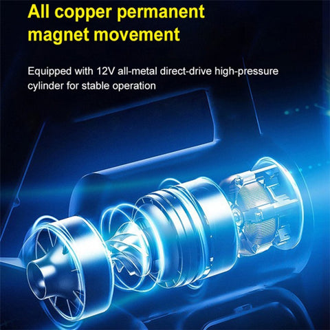 6000mAh 35C Car Jump Starter Air Inflator Power Bank Emergency Battery Charger with Light, Standard Battery Clip Cable